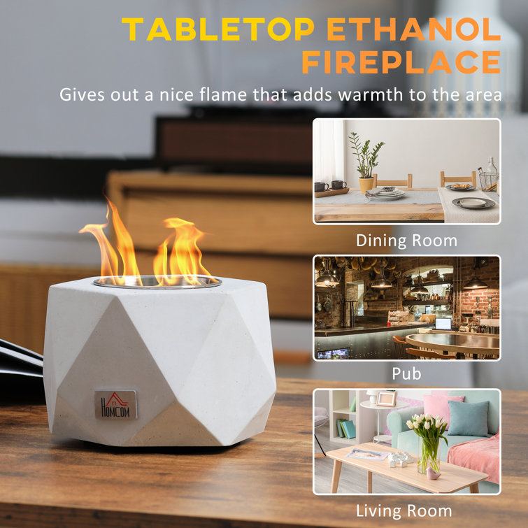 Stone BioEthanol Outdoor Tabletop Fireplace Wayfair.co.uk